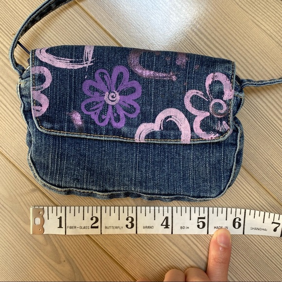 FREE | y2k Blue Denim Floral Mini Purse - Picture 4 of 5